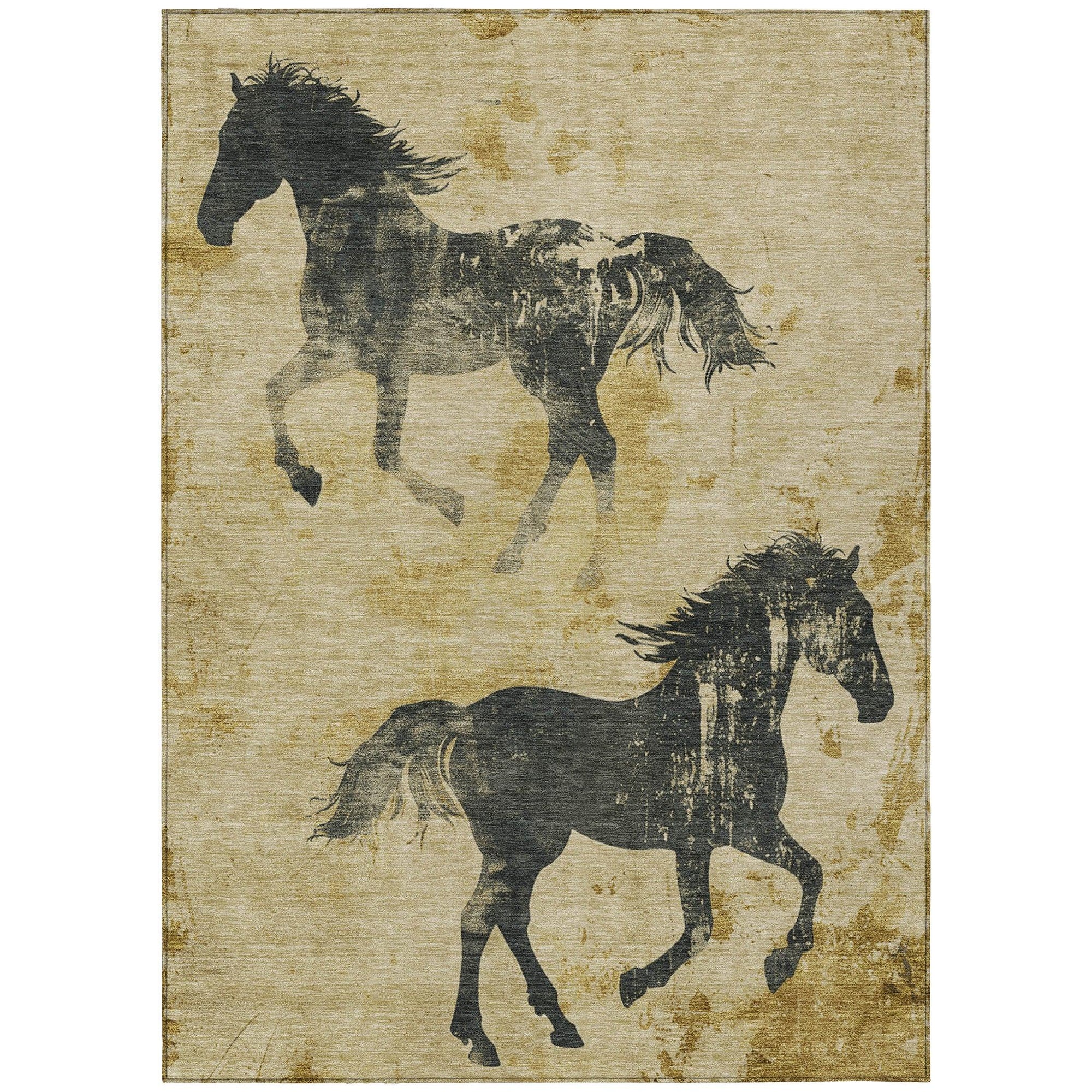 Addison Rugs Galas Gold Washable Indoor-Outdoor Rug