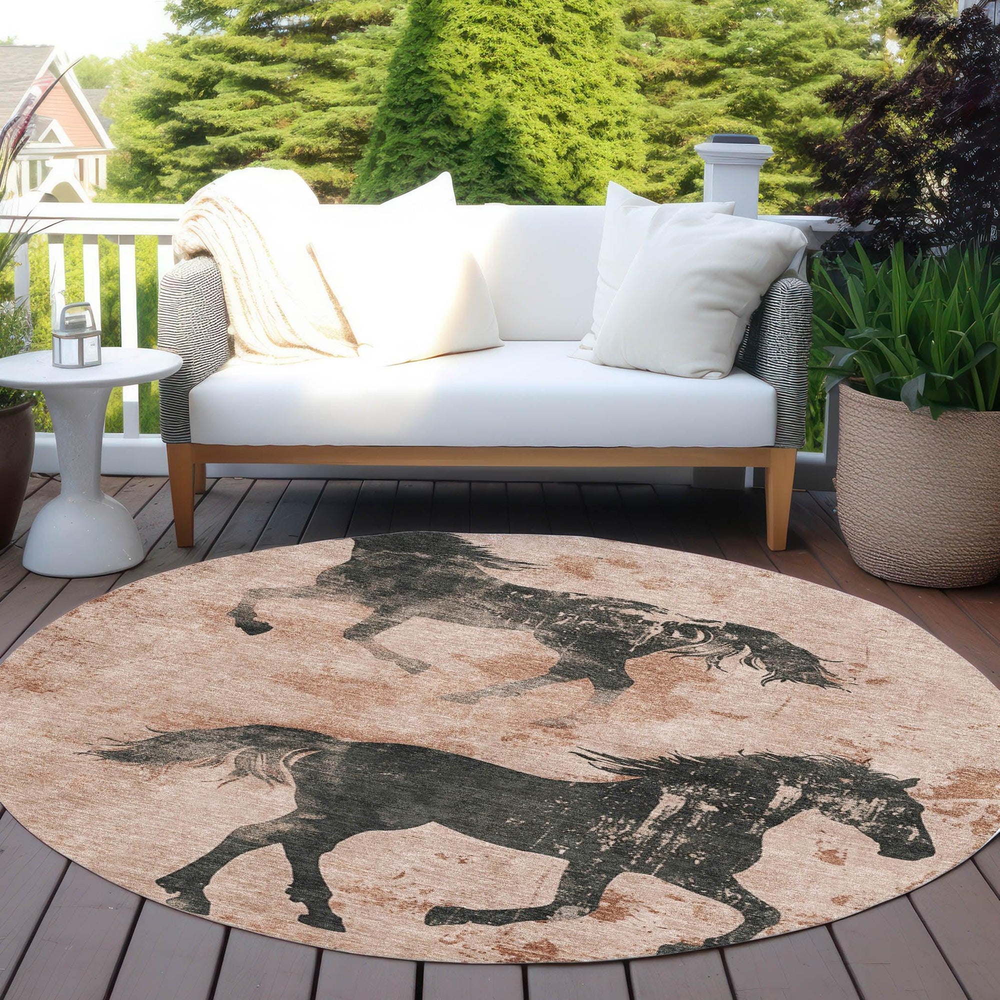 Addison Rugs Galas Orange Washable Indoor-Outdoor Rug