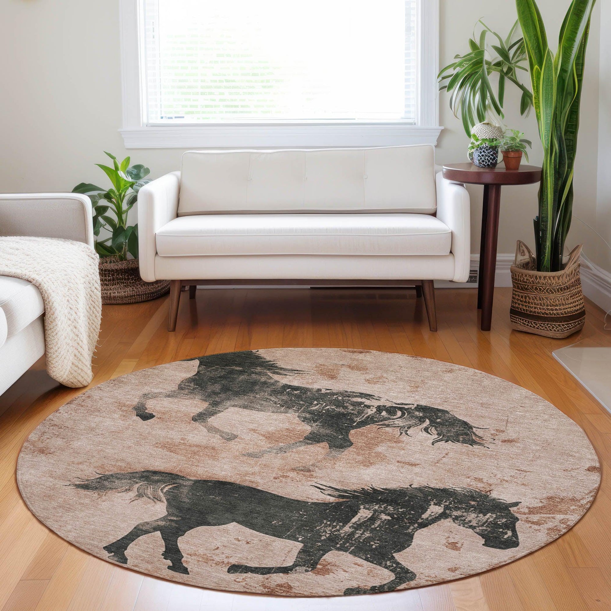 Addison Rugs Galas Orange Washable Indoor-Outdoor Rug