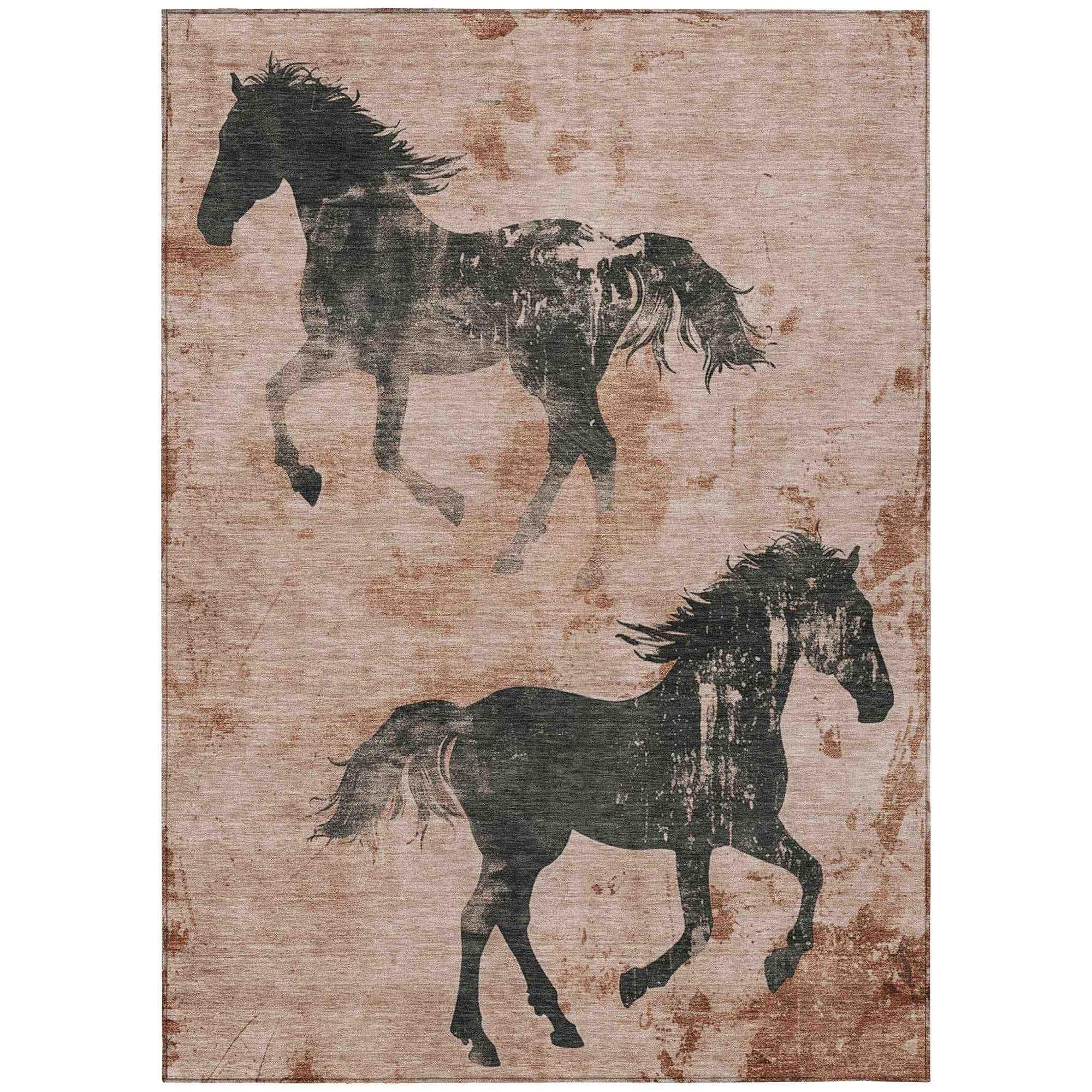 Addison Rugs Galas Orange Washable Indoor-Outdoor Rug