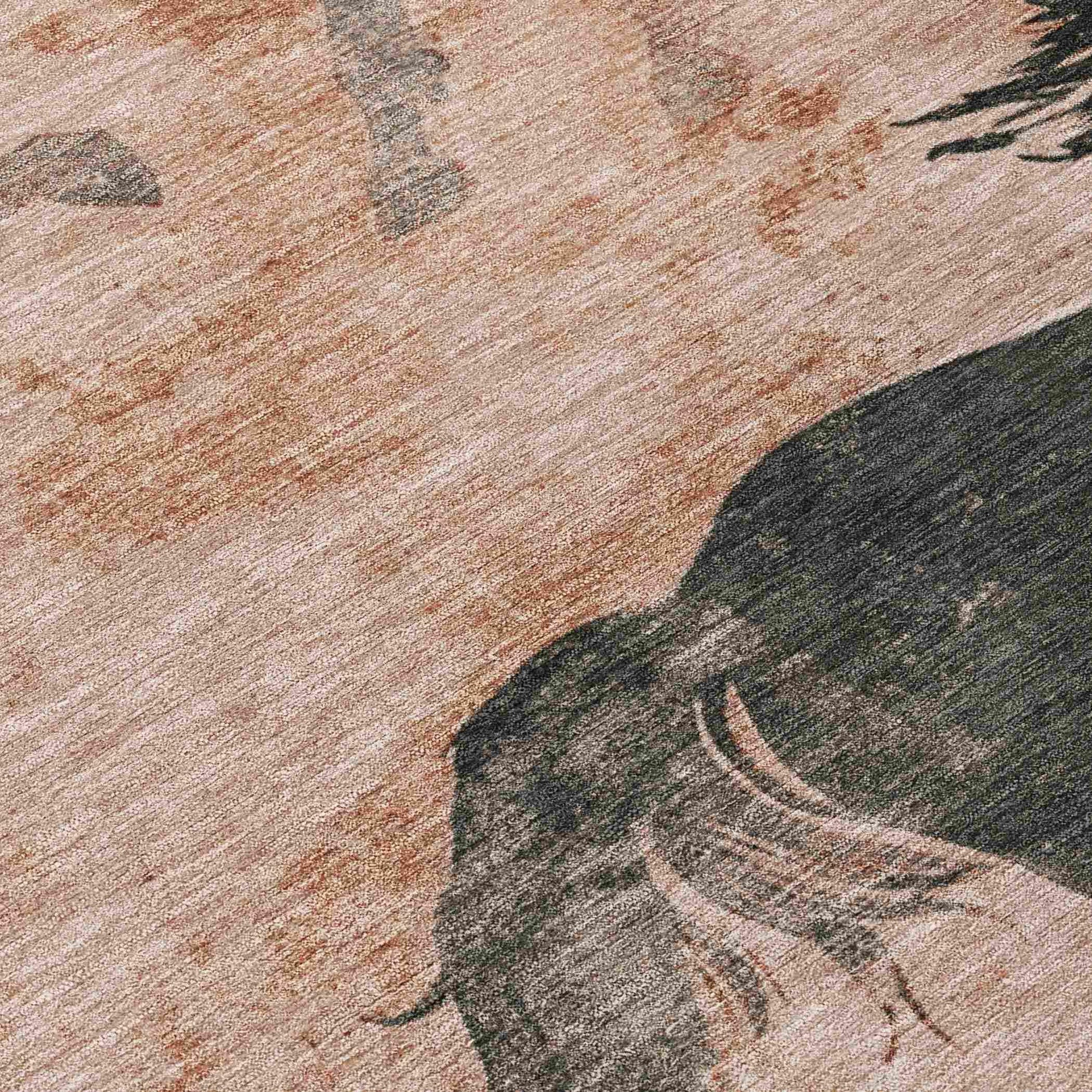 Addison Rugs Galas Orange Washable Indoor-Outdoor Rug