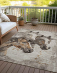 Addison Rugs Galion Brown Washable Indoor-Outdoor Rug