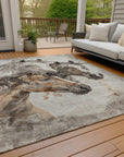 Addison Rugs Galion Brown Washable Indoor-Outdoor Rug