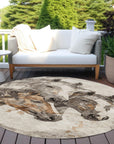 Addison Rugs Galion Brown Washable Indoor-Outdoor Rug