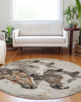 Addison Rugs Galion Brown Washable Indoor-Outdoor Rug