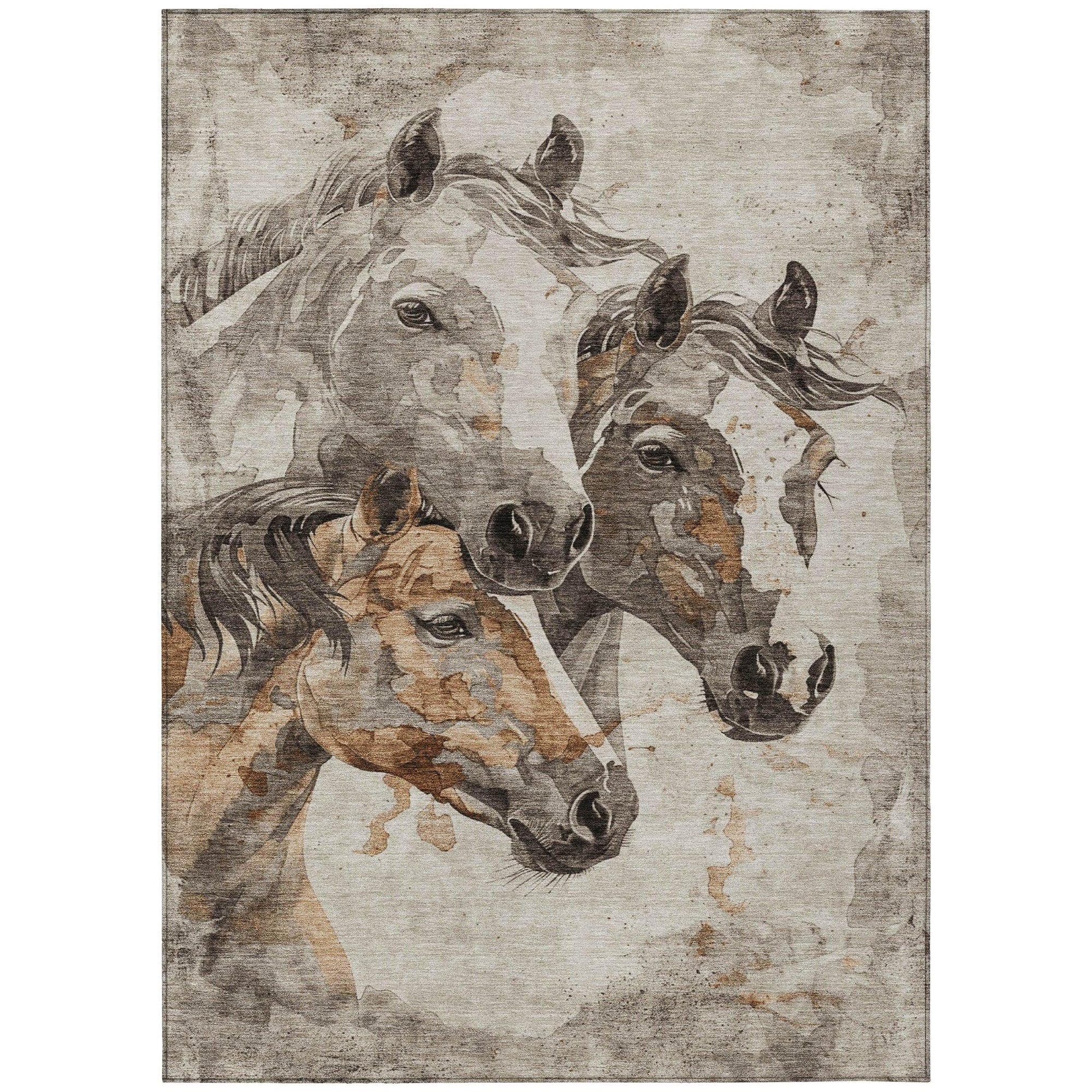 Addison Rugs Galion Brown Washable Indoor-Outdoor Rug