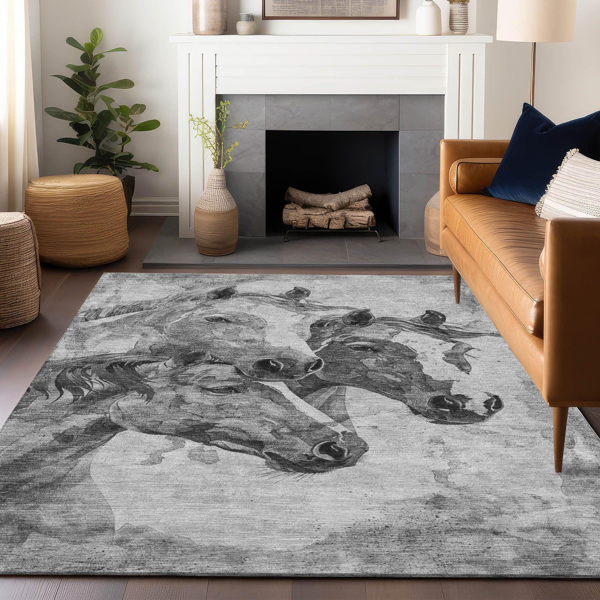 Addison Rugs Galion Gray Washable Indoor-Outdoor Rug