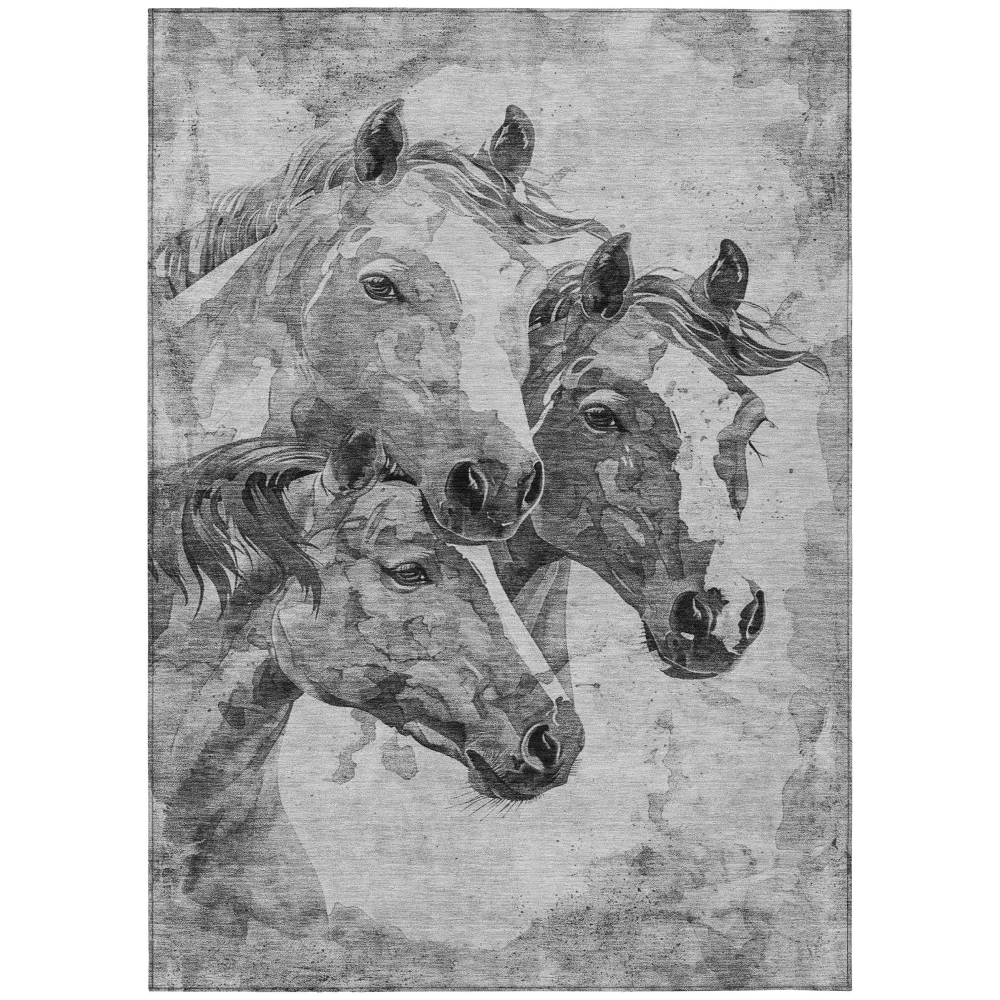 Addison Rugs Galion Gray Washable Indoor-Outdoor Rug