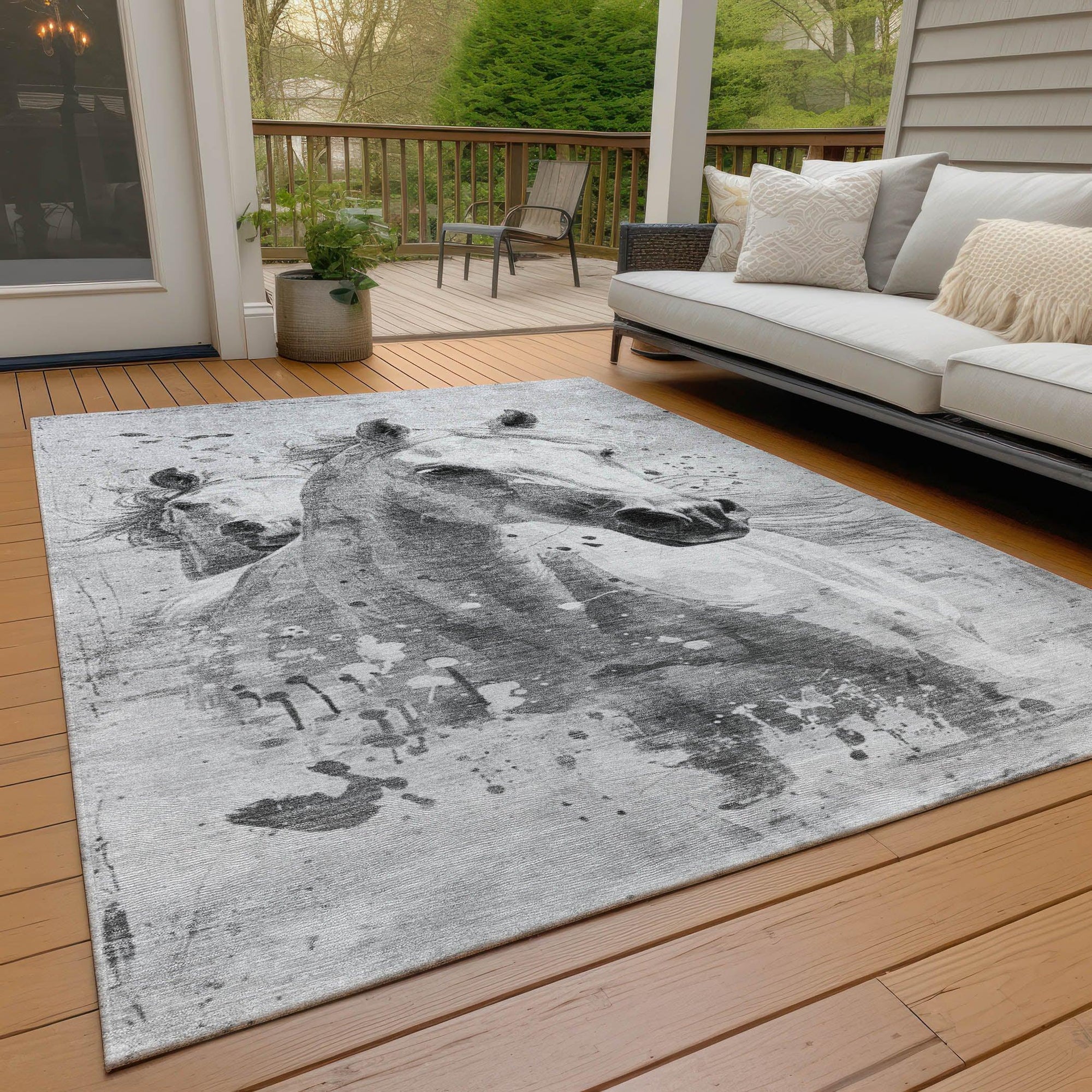 Addison Rugs Galira Gray Washable Indoor-Outdoor Rug