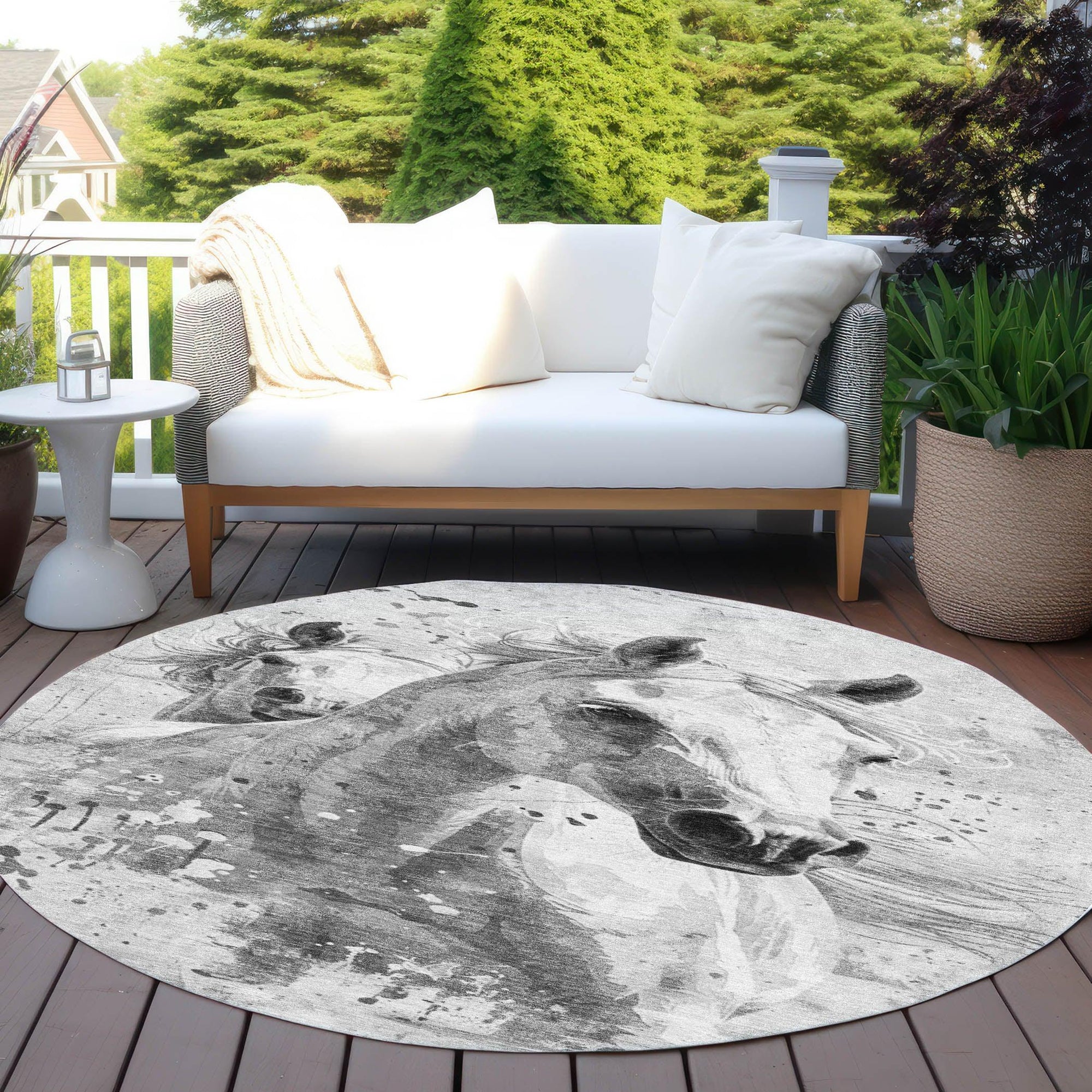 Addison Rugs Galira Gray Washable Indoor-Outdoor Rug