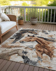 Addison Rugs Galius Brown Washable Indoor-Outdoor Rug