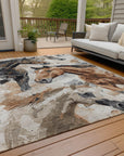 Addison Rugs Galius Brown Washable Indoor-Outdoor Rug