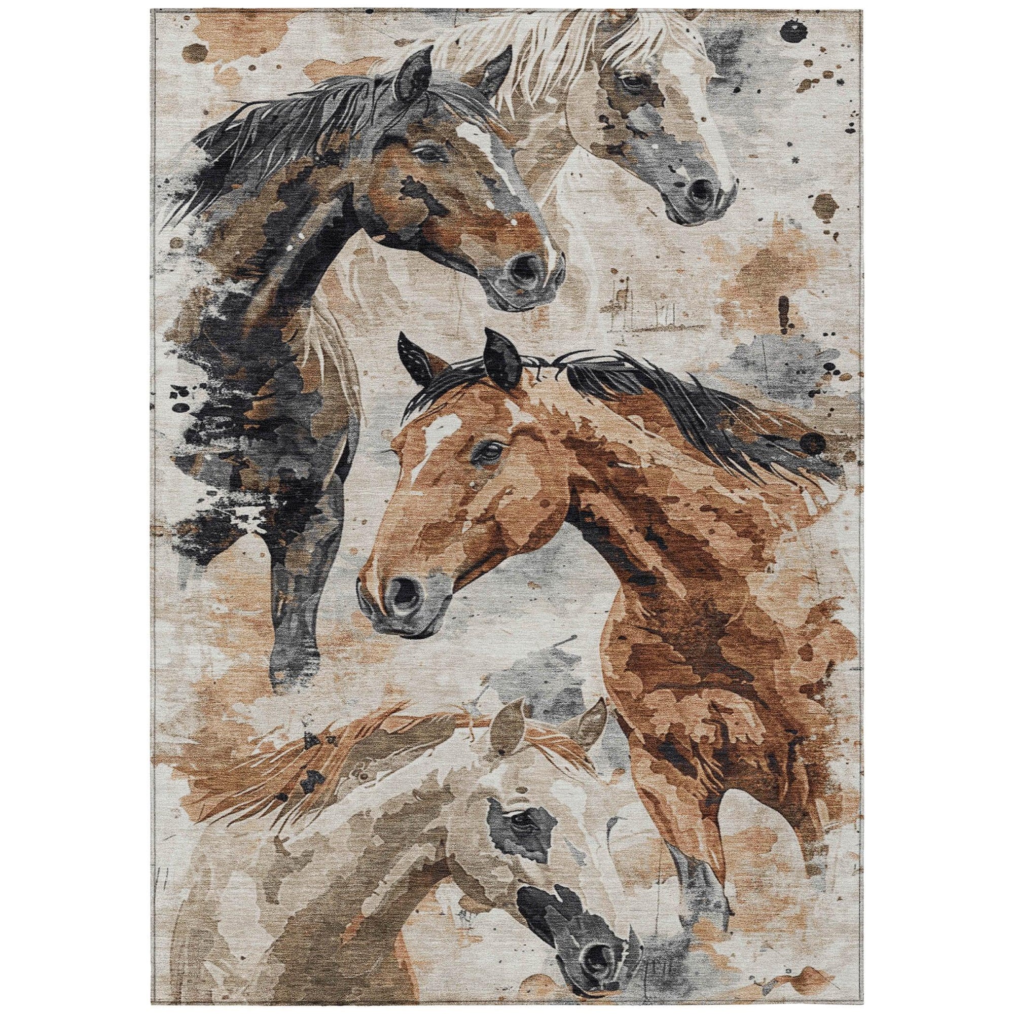 Addison Rugs Galius Brown Washable Indoor-Outdoor Rug