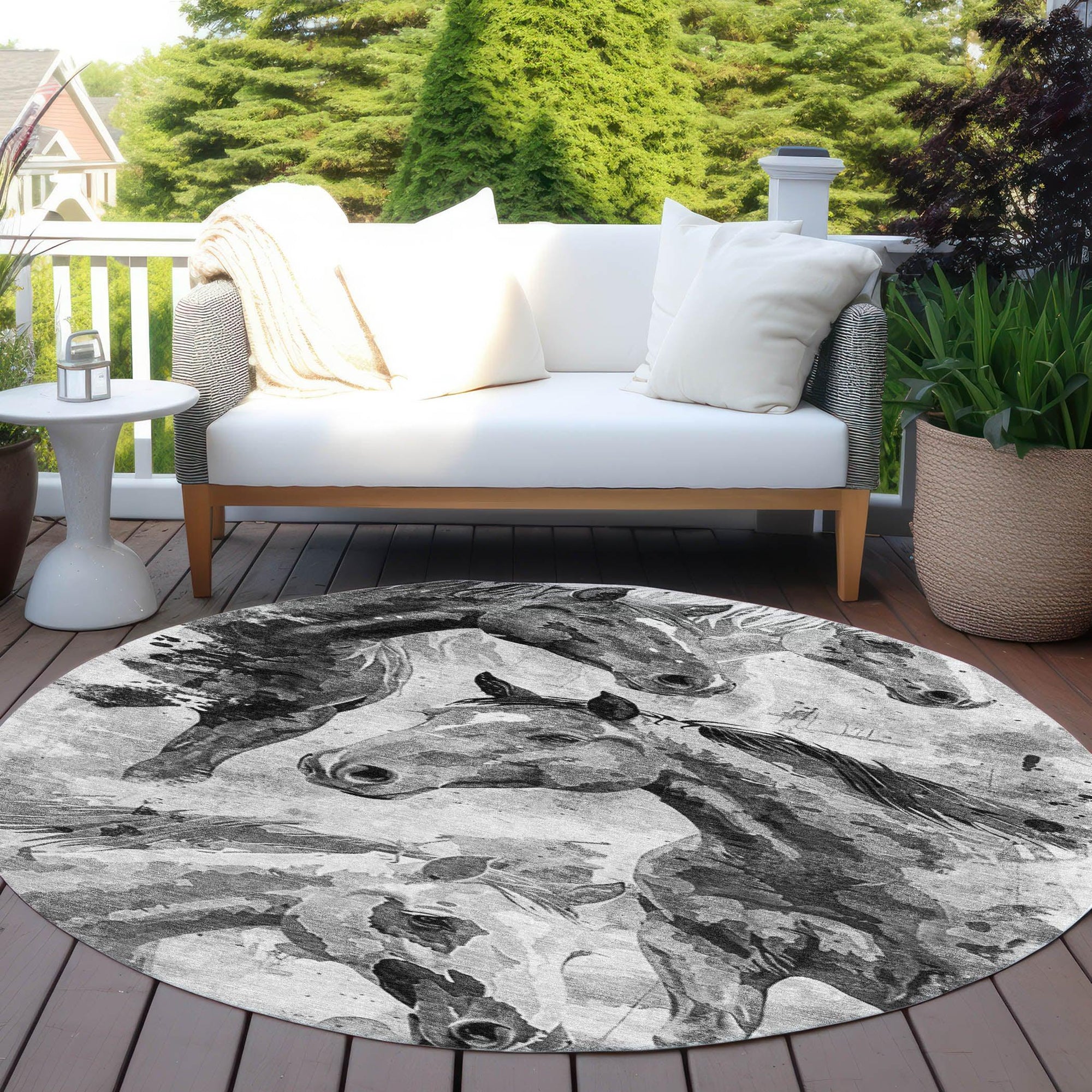 Addison Rugs Galius Gray Washable Indoor-Outdoor Rug