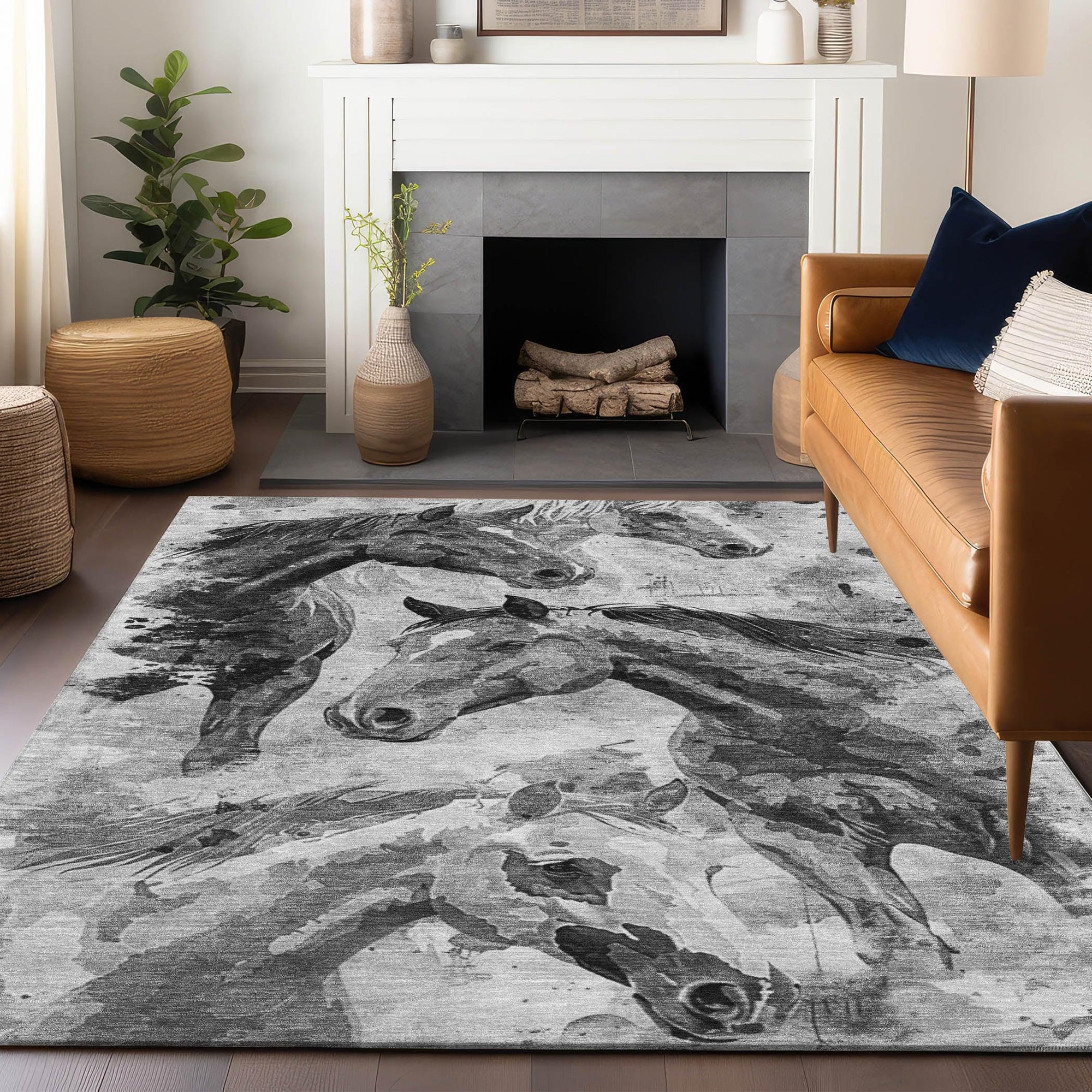 Addison Rugs Galius Gray Washable Indoor-Outdoor Rug