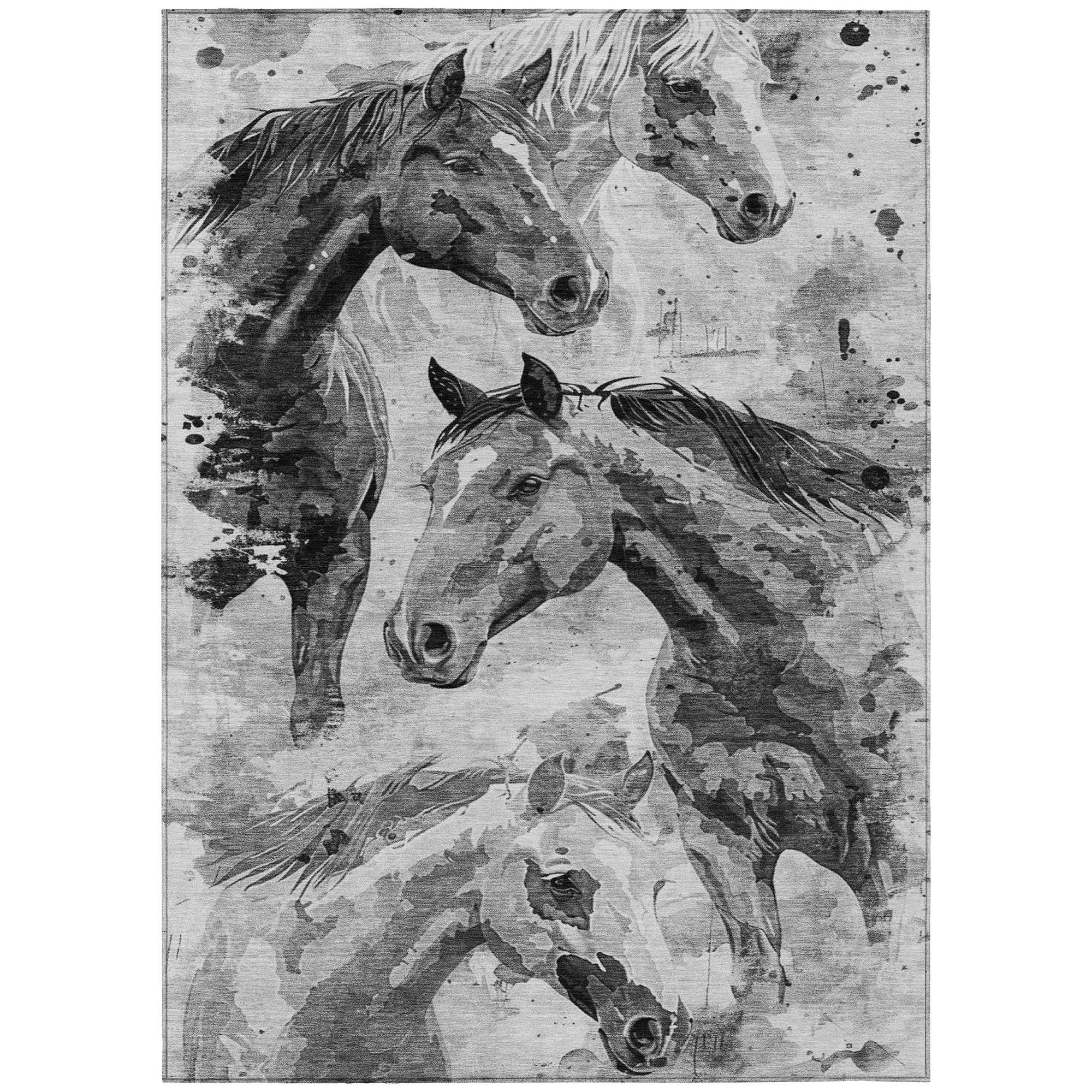 Addison Rugs Galius Gray Washable Indoor-Outdoor Rug