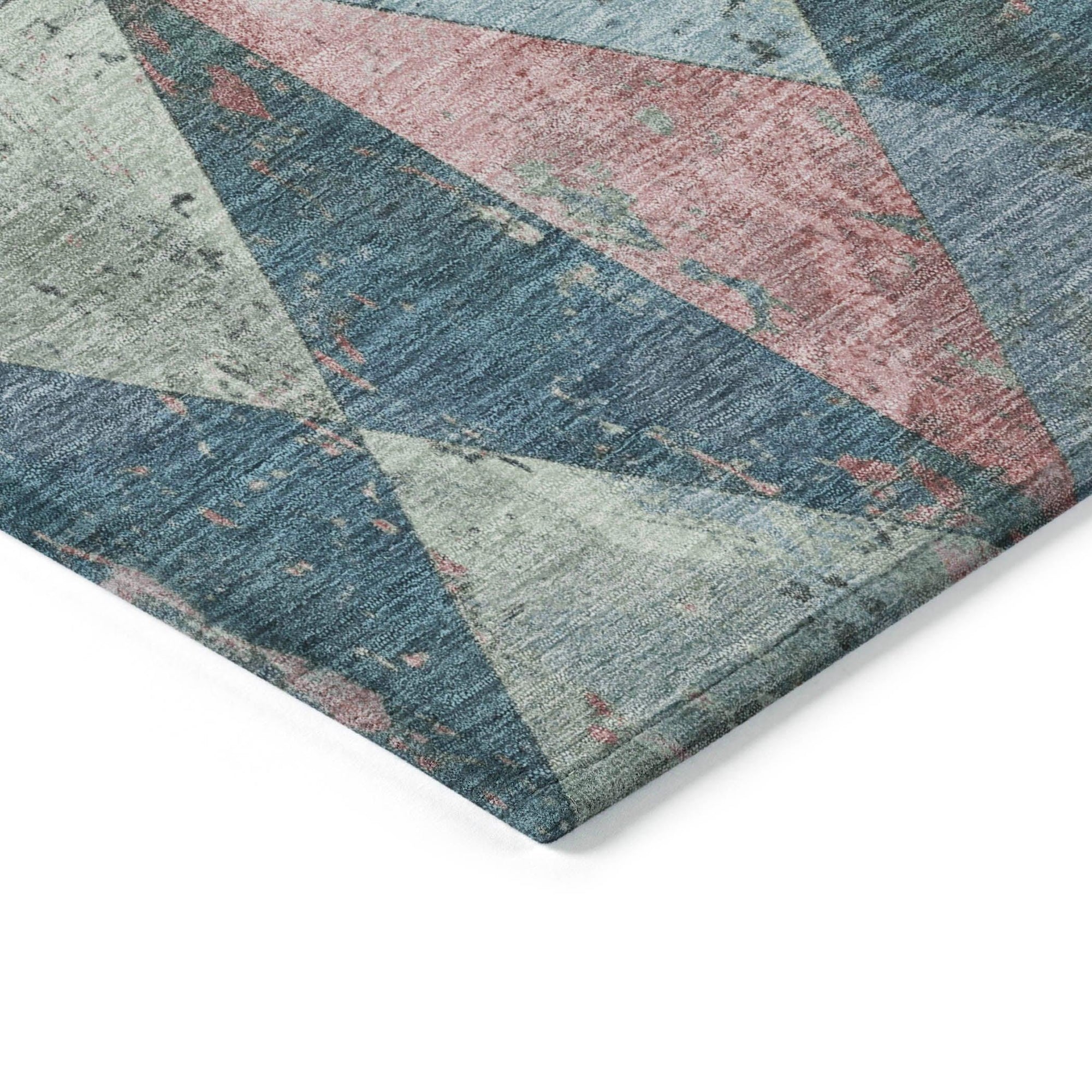 Addison Rugs Galon Blue Washable Indoor-Outdoor Rug