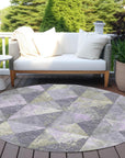Addison Rugs Galon Lavender Washable Indoor-Outdoor Rug