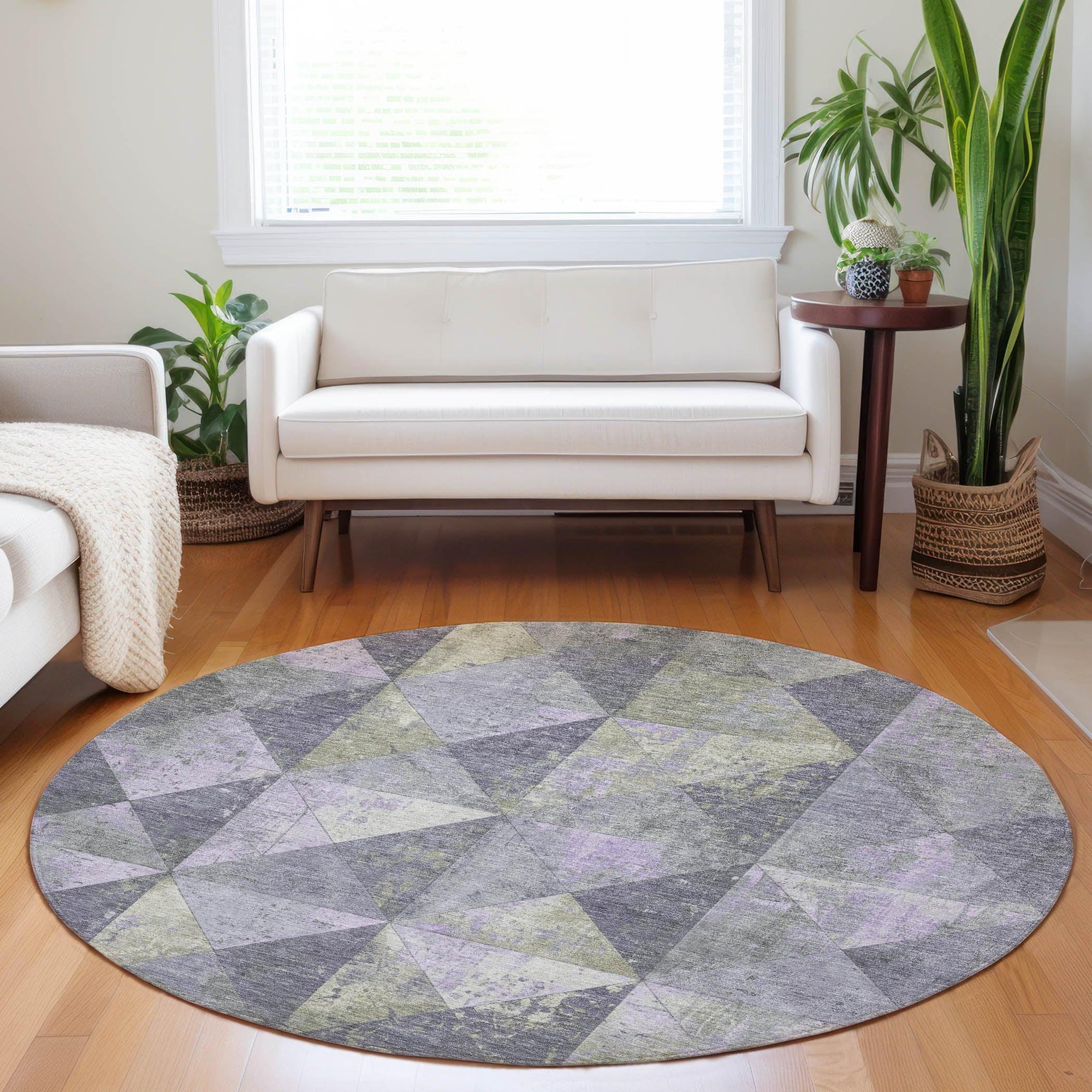 Addison Rugs Galon Lavender Washable Indoor-Outdoor Rug