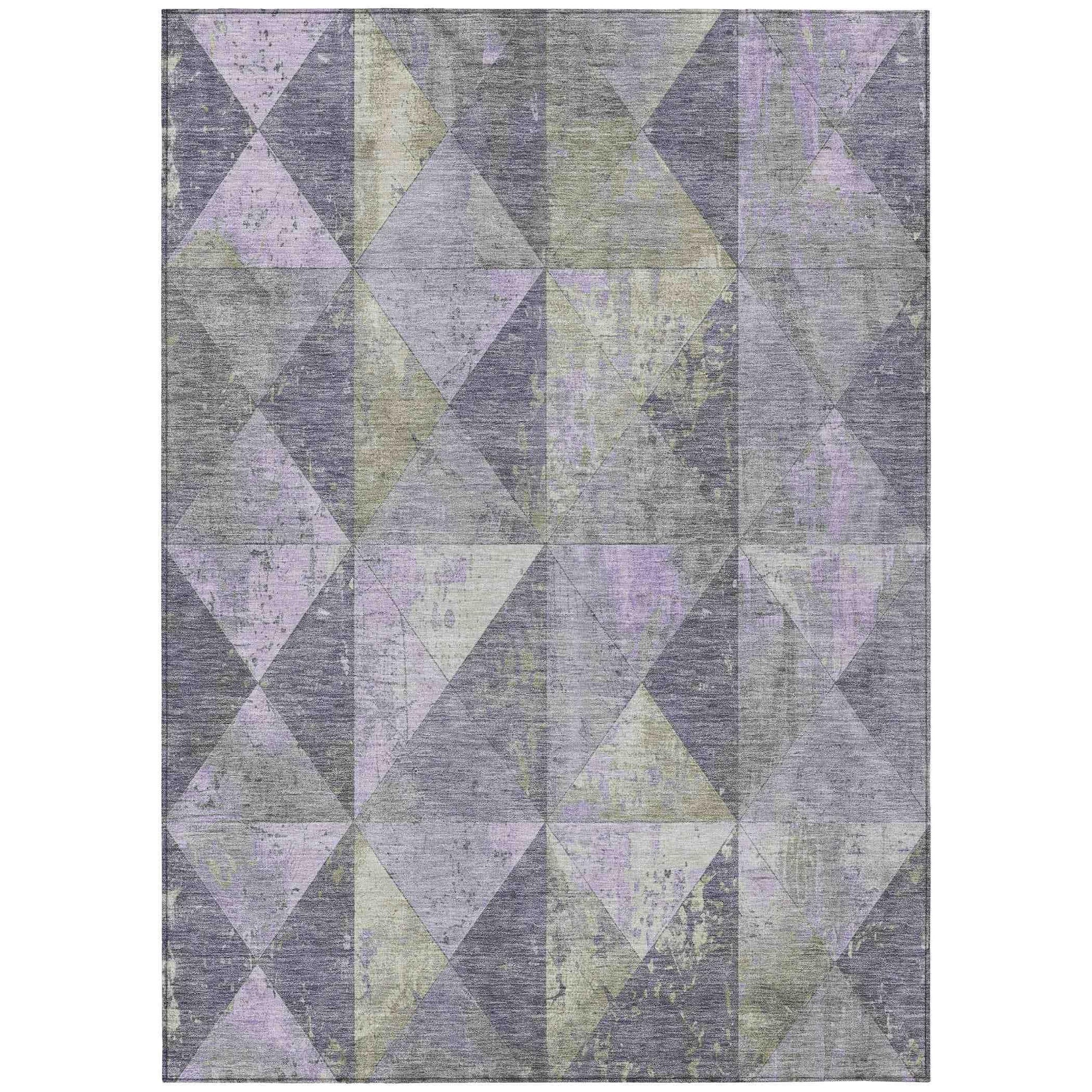 Addison Rugs Galon Lavender Washable Indoor-Outdoor Rug