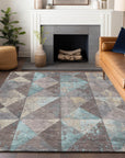Addison Rugs Galon Brown Washable Indoor-Outdoor Rug