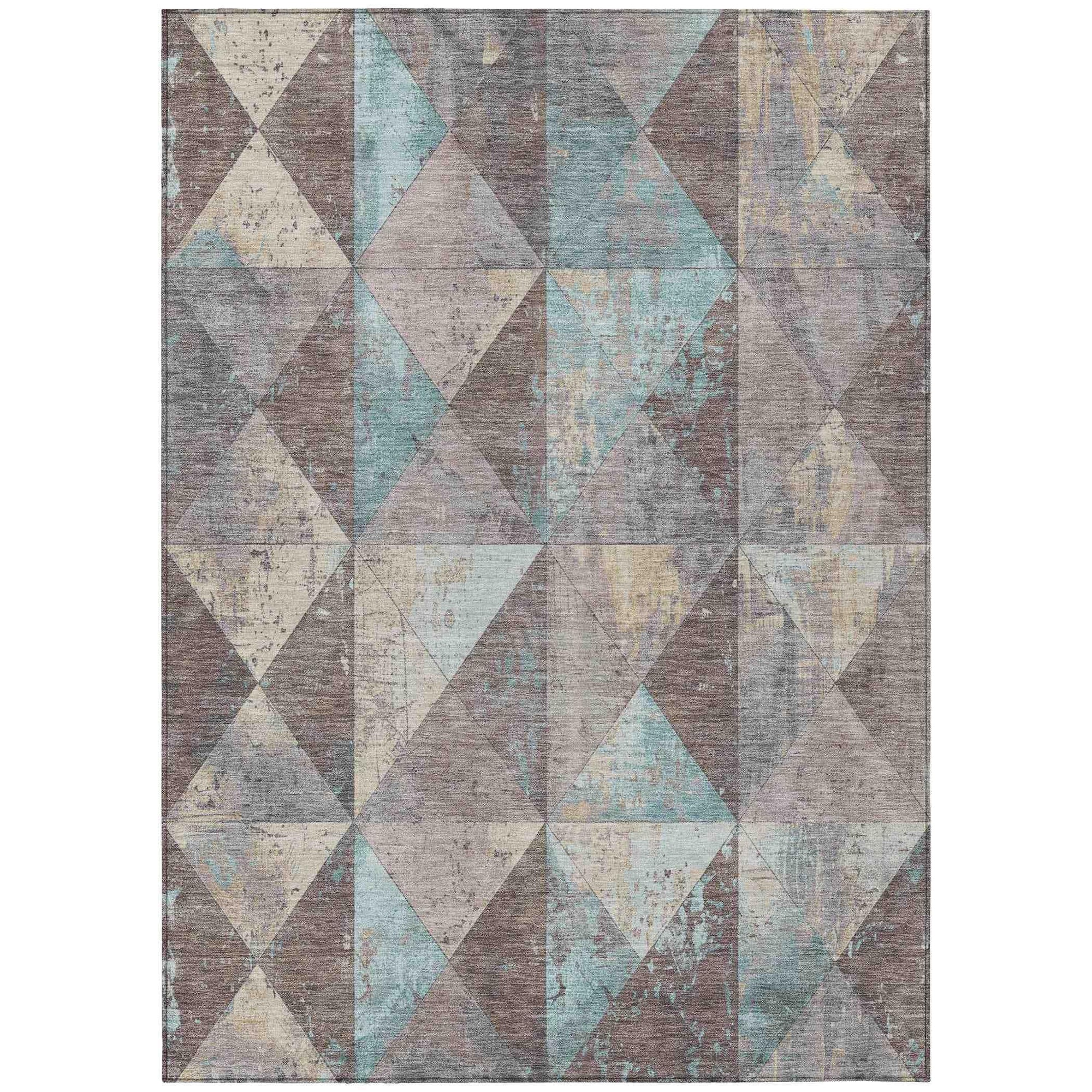 Addison Rugs Galon Brown Washable Indoor-Outdoor Rug