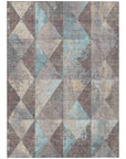 Addison Rugs Galon Brown Washable Indoor-Outdoor Rug