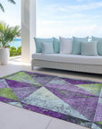 Addison Rugs Galon Purple Washable Indoor-Outdoor Rug