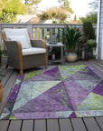 Addison Rugs Galon Purple Washable Indoor-Outdoor Rug