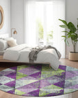 Addison Rugs Galon Purple Washable Indoor-Outdoor Rug