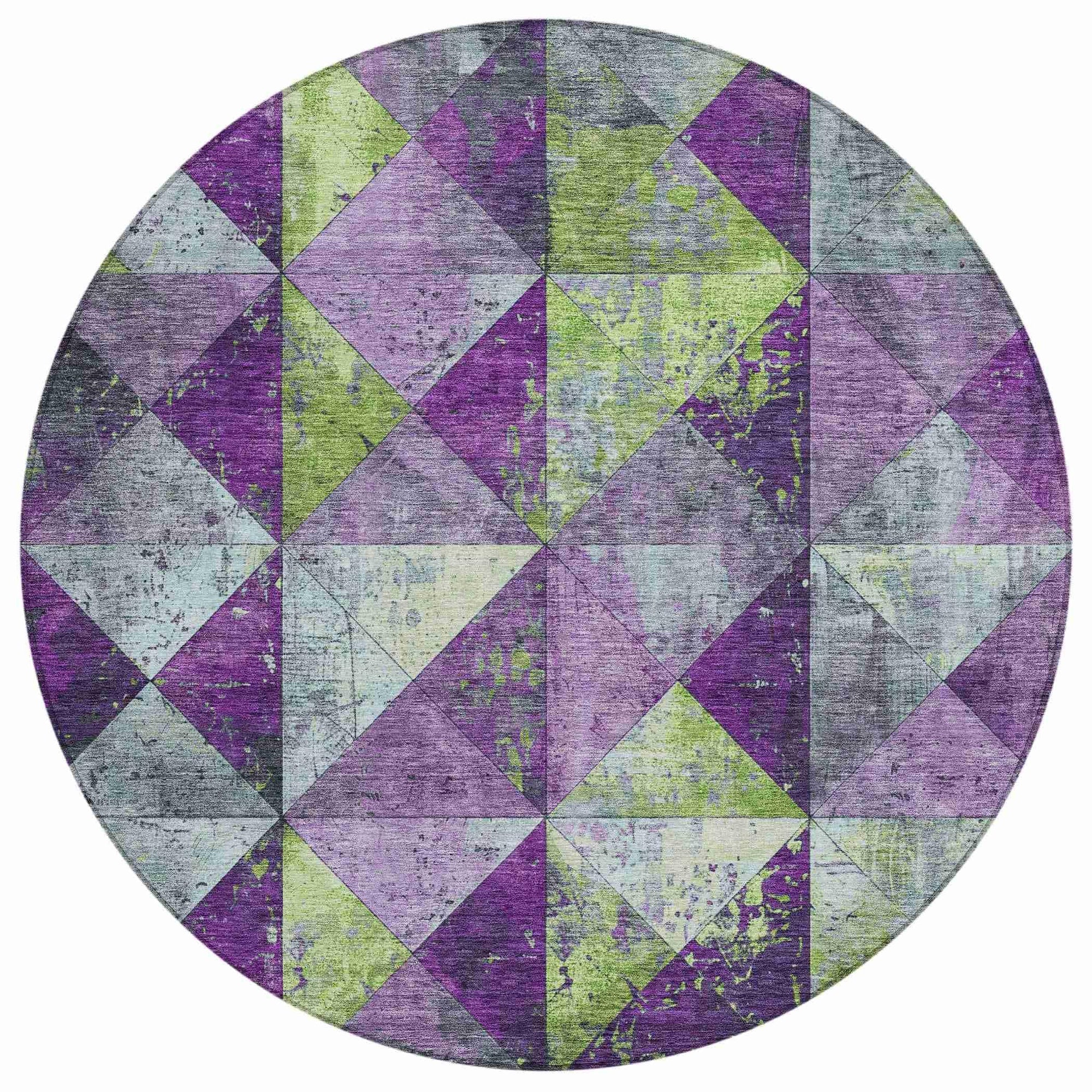 Addison Rugs Galon Purple Washable Indoor-Outdoor Rug