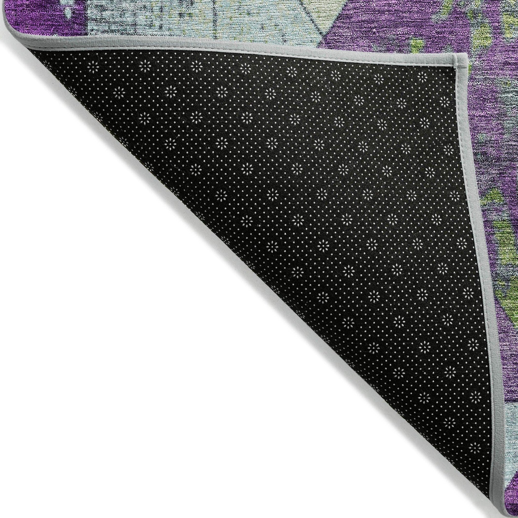 Addison Rugs Galon Purple Washable Indoor-Outdoor Rug