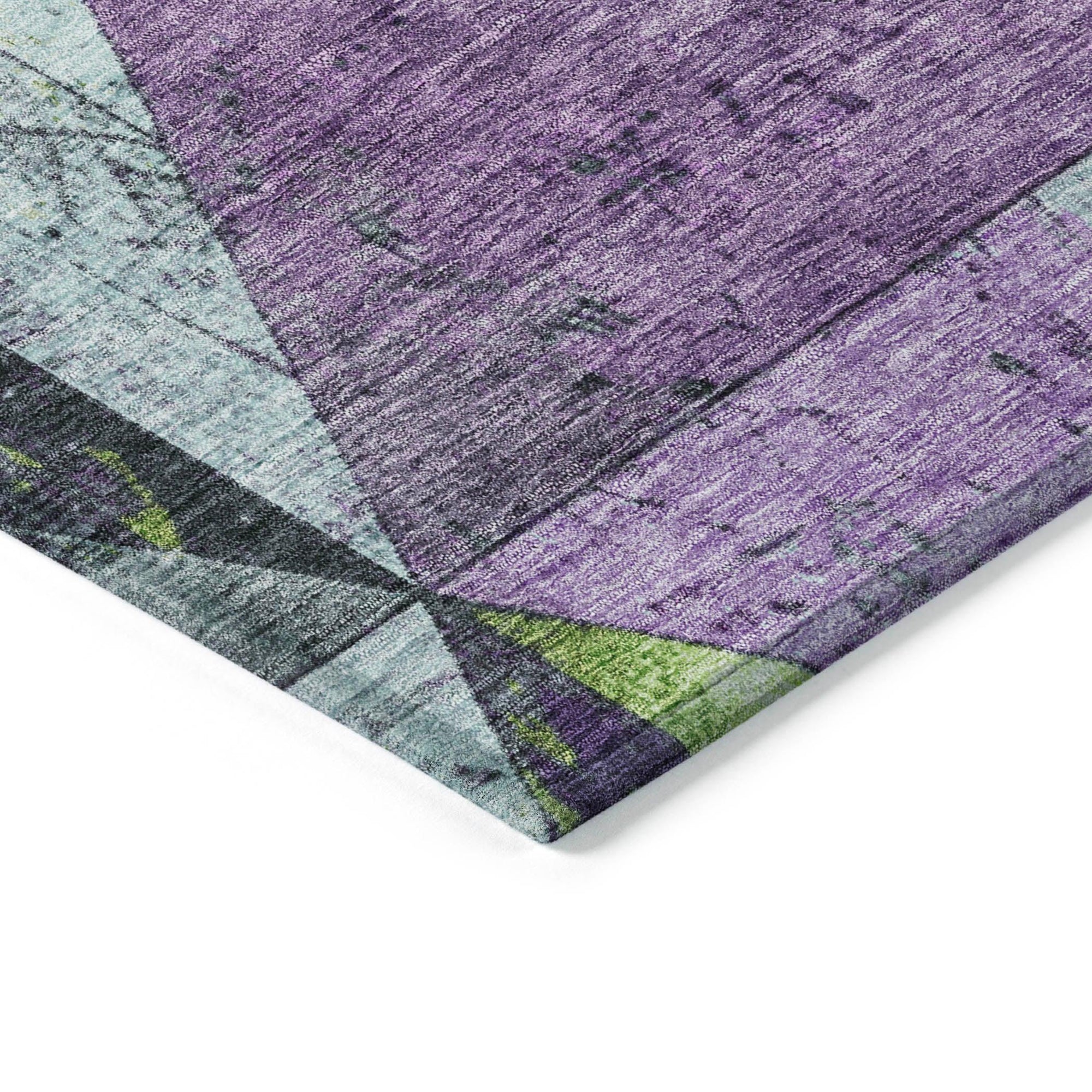 Addison Rugs Galon Purple Washable Indoor-Outdoor Rug