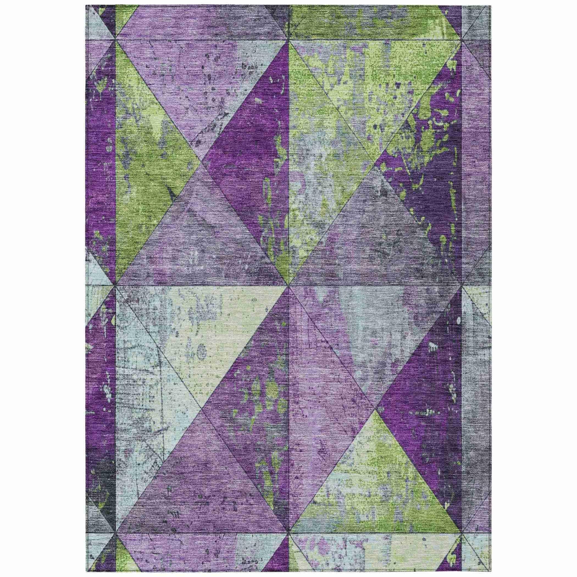 Addison Rugs Galon Purple Washable Indoor-Outdoor Rug