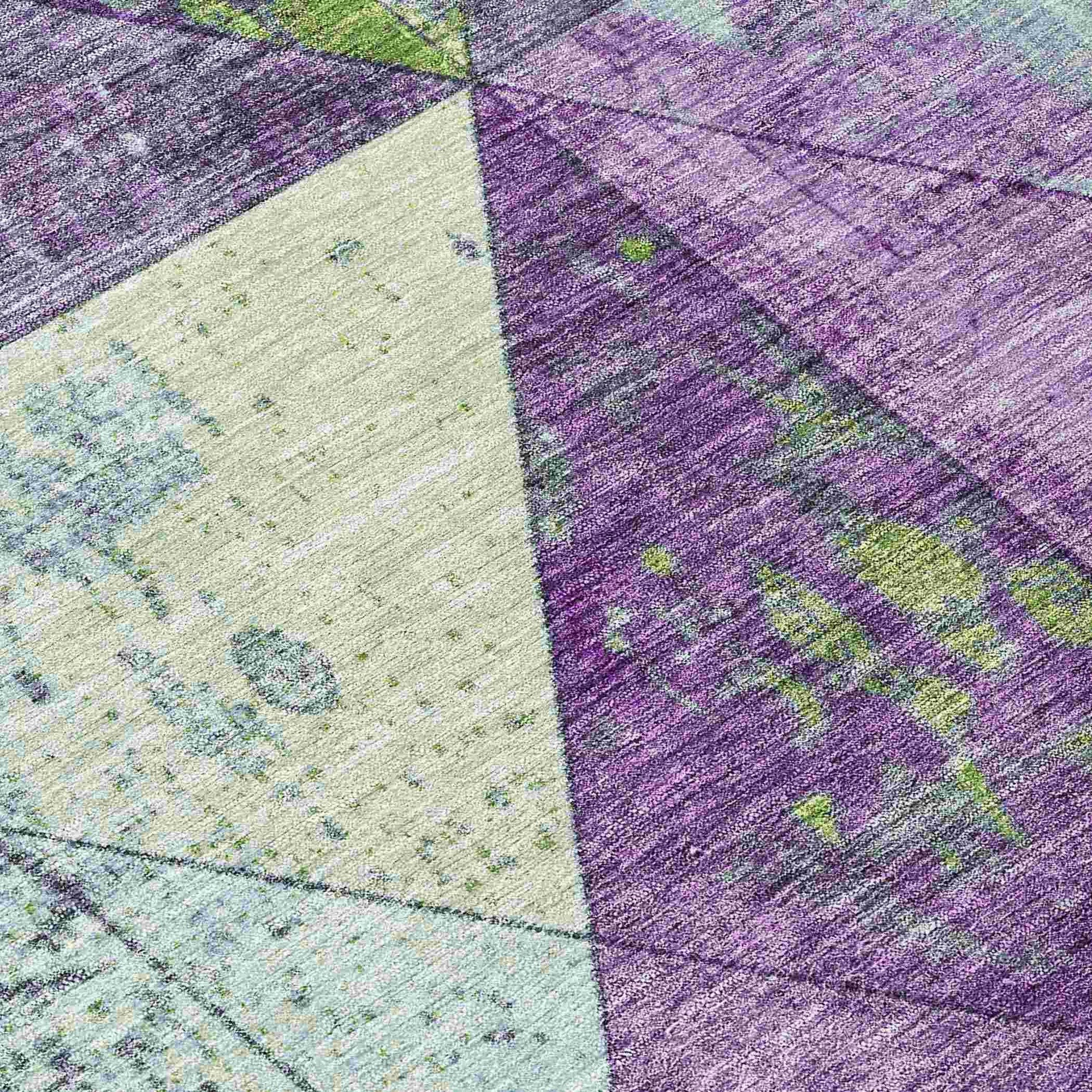 Addison Rugs Galon Purple Washable Indoor-Outdoor Rug
