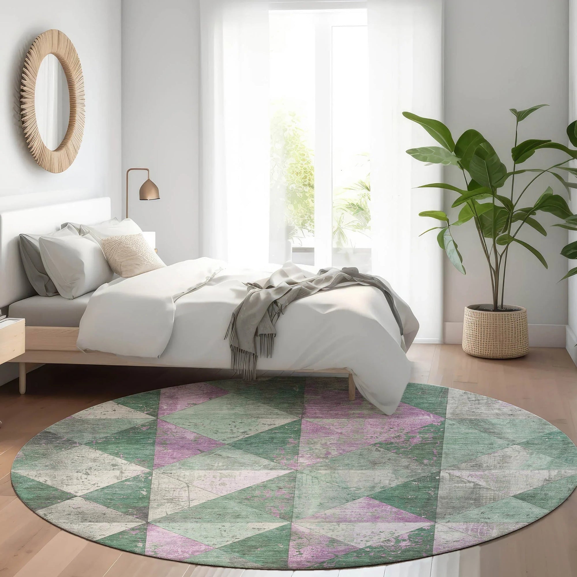 Addison Rugs Galon Green Washable Indoor-Outdoor Rug