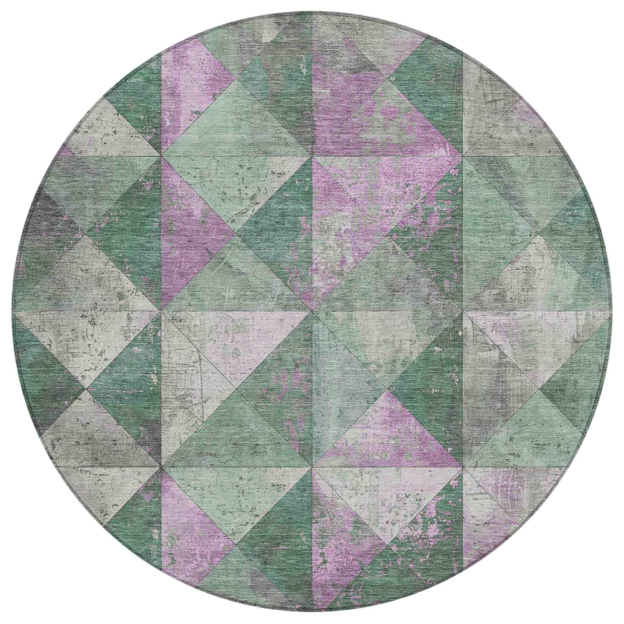 Addison Rugs Galon Green Washable Indoor-Outdoor Rug