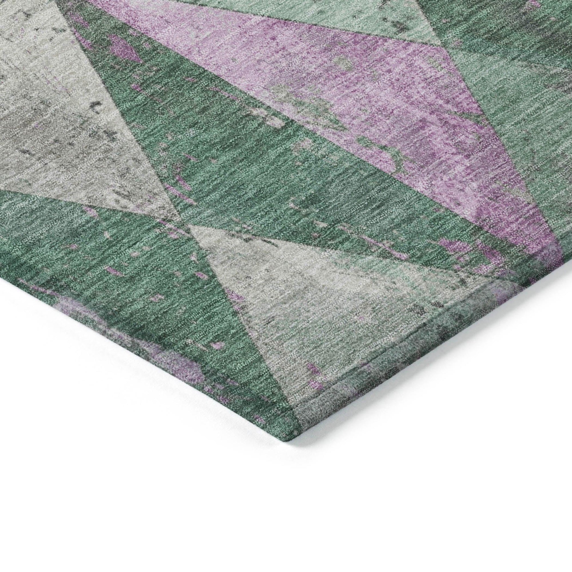 Addison Rugs Galon Green Washable Indoor-Outdoor Rug