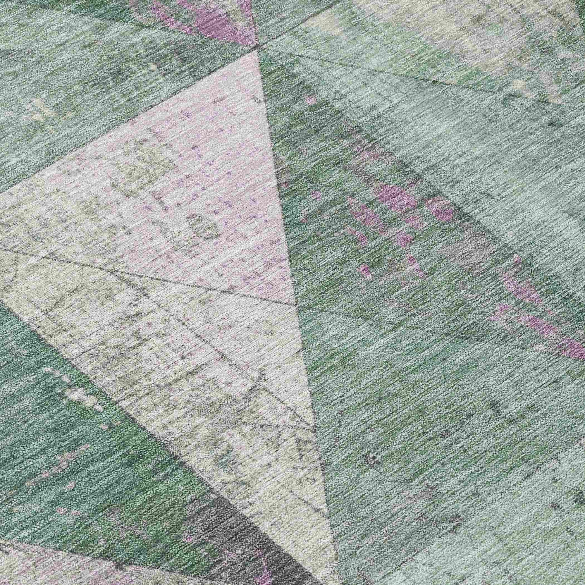 Addison Rugs Galon Green Washable Indoor-Outdoor Rug