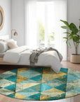 Addison Rugs Galon Teal Washable Indoor-Outdoor Rug