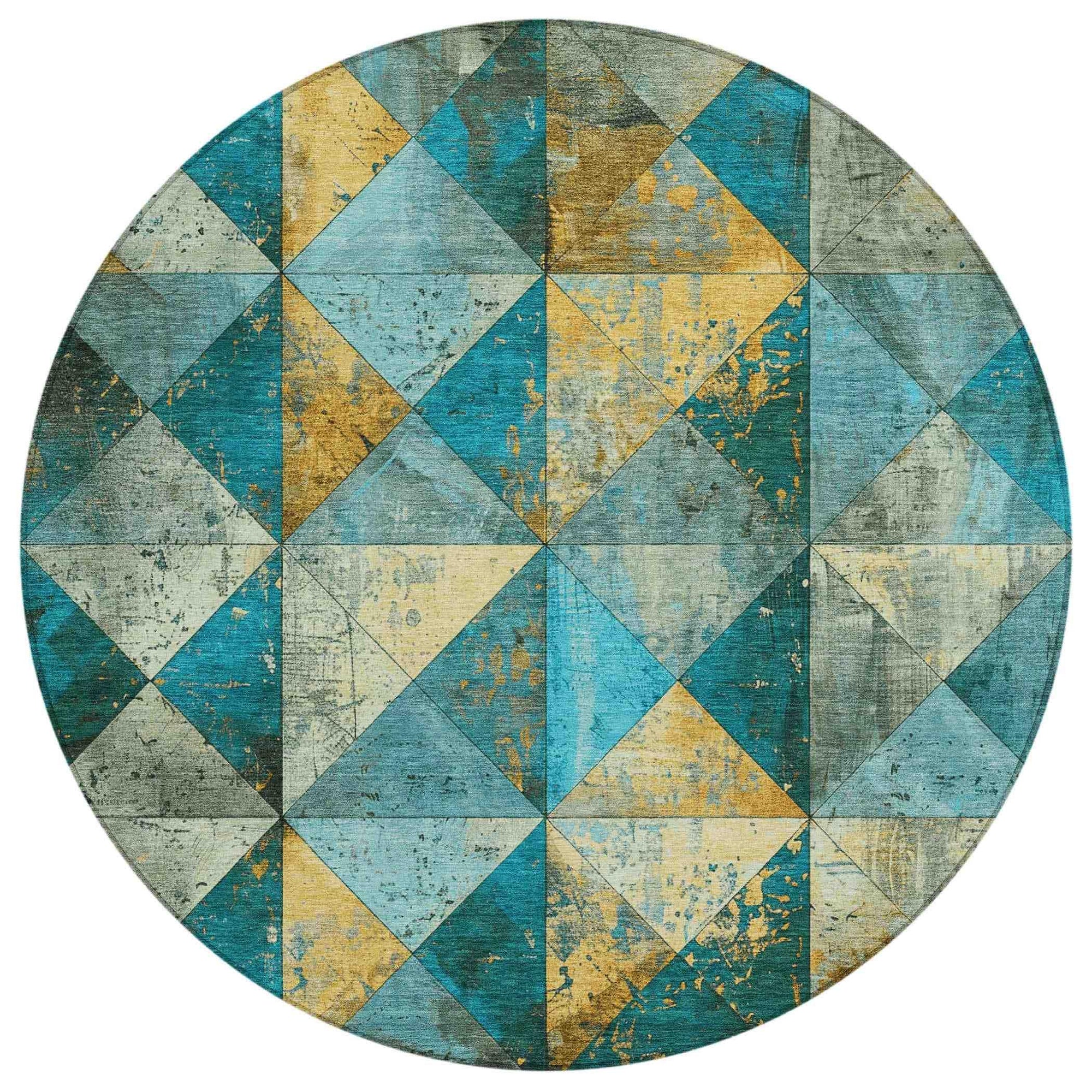 Addison Rugs Galon Teal Washable Indoor-Outdoor Rug
