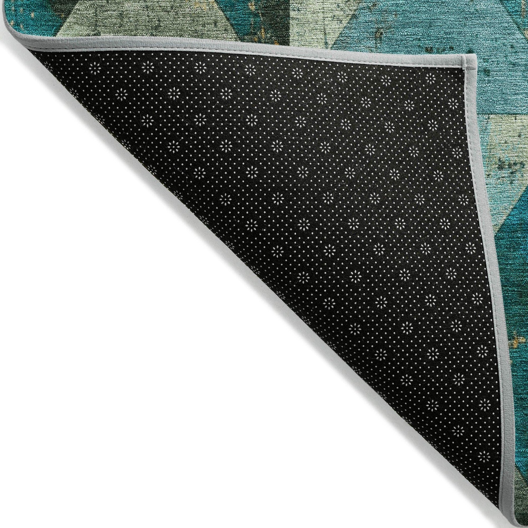 Addison Rugs Galon Teal Washable Indoor-Outdoor Rug