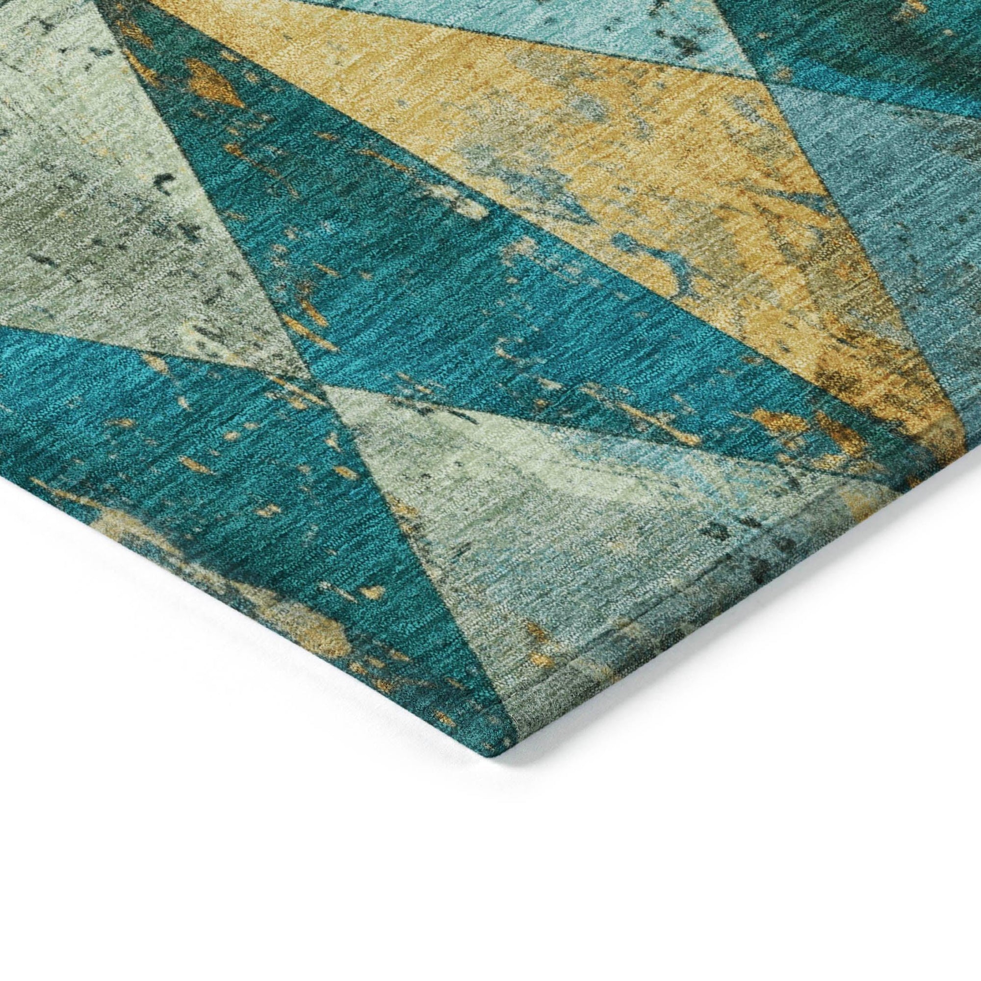 Addison Rugs Galon Teal Washable Indoor-Outdoor Rug