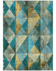 Addison Rugs Galon Teal Washable Indoor-Outdoor Rug