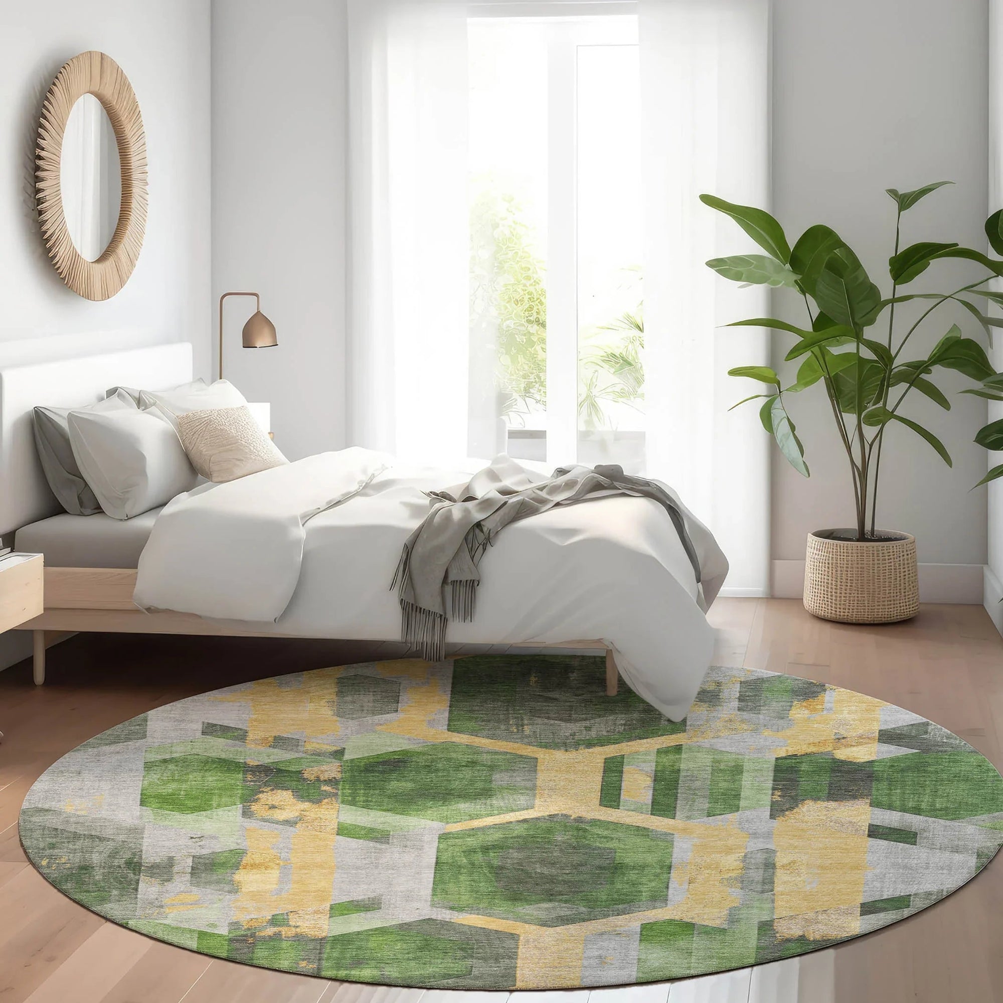 Addison Rugs Galor Green Washable Indoor-Outdoor Rug