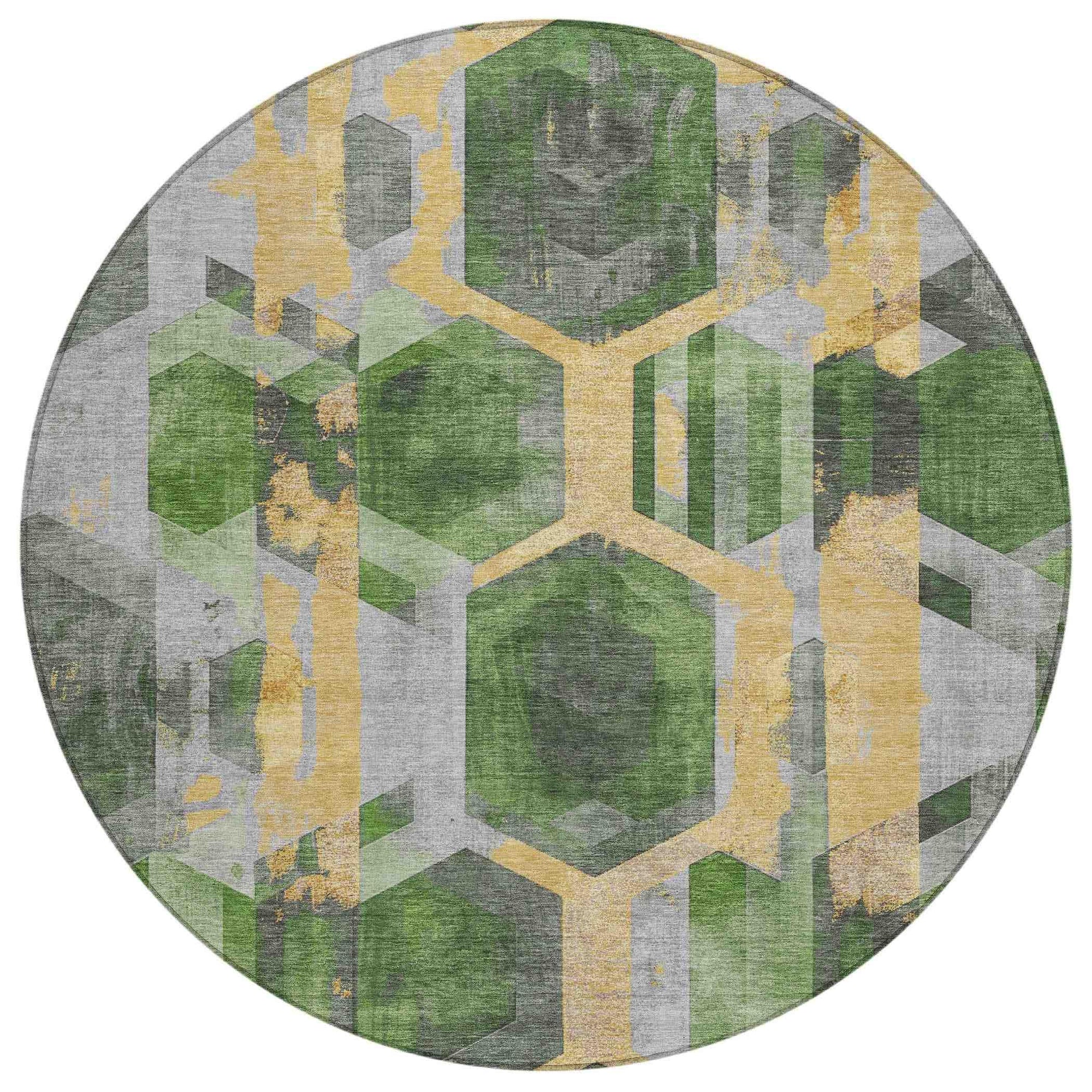 Addison Rugs Galor Green Washable Indoor-Outdoor Rug