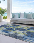 Addison Rugs Galor Blue Washable Indoor-Outdoor Rug