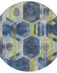 Addison Rugs Galor Blue Washable Indoor-Outdoor Rug