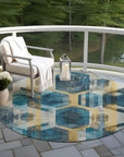 Addison Rugs Galor Teal Washable Indoor-Outdoor Rug
