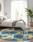 Addison Rugs Galor Teal Washable Indoor-Outdoor Rug